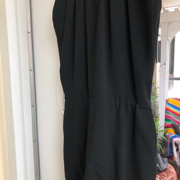 Saint Laurent Tassel Mini Dress In Black Sablé - Picture 4 of 6